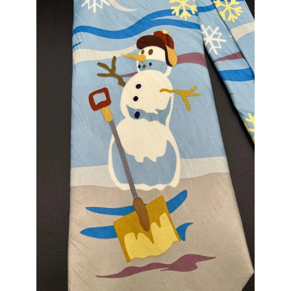 Vtg Keith Daniels Mens Neck Tie Handmade Christmas Snowman‎ New w/ Tags